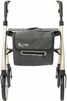 MultiMotion - Curve rollator - Extra zachte softwielen - Smal &amp; wendbaar - Geen remkabels - Uniek design - Champagne