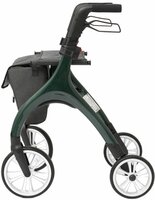 MultiMotion - Curve rollator - Extra zachte softwielen - Smal &amp; wendbaar - Geen remkabels - Uniek design - Champagne