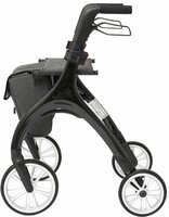 MultiMotion - Curve rollator - Extra zachte softwielen - Smal &amp; wendbaar - Geen remkabels - Uniek design - Champagne