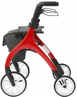 MultiMotion - Curve rollator - Extra zachte softwielen - Smal &amp; wendbaar - Geen remkabels - Uniek design - Champagne