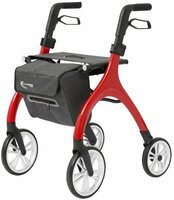 MultiMotion - Curve rollator - Extra zachte softwielen - Smal &amp; wendbaar - Geen remkabels - Uniek design - Champagne