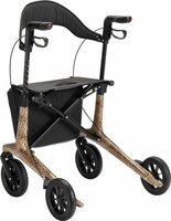 MultiMotion Carbon rollator met softwielen - Uniek panter print