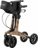 MultiMotion Carbon rollator met softwielen - Uniek panter print