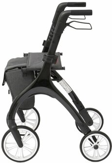 MultiMotion - Curve rollator - Extra zachte softwielen - Smal &amp; wendbaar - Geen remkabels - Uniek design - Champagne