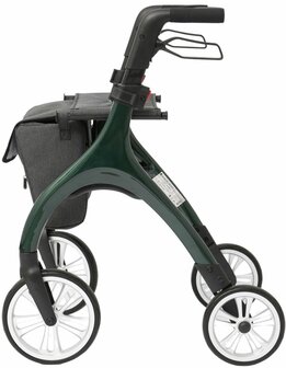 MultiMotion - Curve rollator - Extra zachte softwielen - Smal &amp; wendbaar - Geen remkabels - Uniek design - Champagne