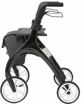 MultiMotion - Curve rollator - Extra zachte softwielen - Smal &amp; wendbaar - Geen remkabels - Uniek design - Champagne