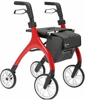 MultiMotion - Curve rollator - Extra zachte softwielen - Smal &amp; wendbaar - Geen remkabels - Uniek design - Champagne