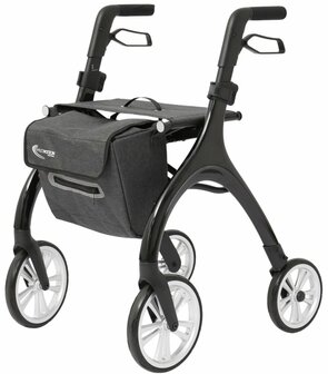 MultiMotion - Curve rollator - Extra zachte softwielen - Smal &amp; wendbaar - Geen remkabels - Uniek design - Champagne