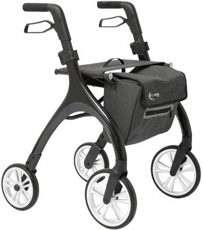 MultiMotion - Curve rollator - Extra zachte softwielen - Smal &amp; wendbaar - Geen remkabels - Uniek design - Champagne