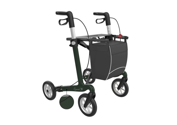 Server Carbon Fiber rollator met softbanden