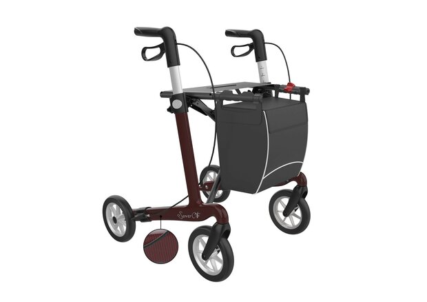 Server Carbon Fiber rollator met softbanden