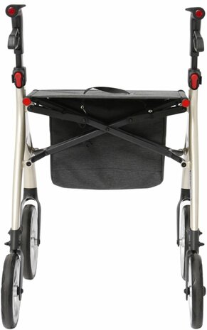 MultiMotion - Curve rollator - Extra zachte softwielen - Smal & wendbaar - Geen remkabels - Uniek design - Champagne