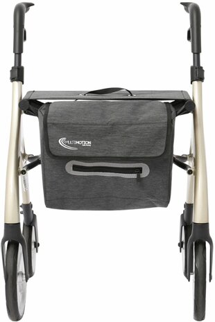 MultiMotion - Curve rollator - Extra zachte softwielen - Smal & wendbaar - Geen remkabels - Uniek design - Champagne